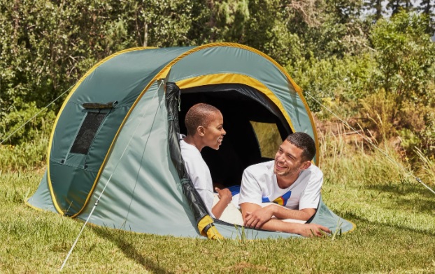 CountrySide Pop-up samorozkládací kempinkový stan pro 2 osoby HG-11023B zelenobéžový 5